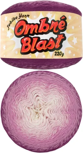 Miniatura 28 de JubileeYarn Hilo Ombré Blast - 220g/pastel Algodón Peso Bebé - Cripta de Hielo - 1 Pastel 119 Cripta de hielo