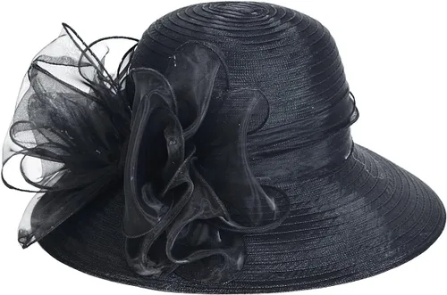 Miniatura 3 de Ascot Kentucky Church Derby Bowler Cloche Sombrero Bowknot Organza Bridal Dress Cap S051