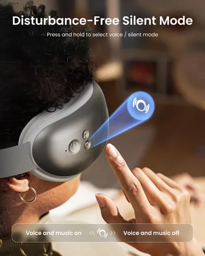 Miniatura 6 de RENPHO - Masajeador de ojos con calor y música Bluetooth, máquina recargable para el cuidado de los ojos con 5 modos, relaja y reduce la tensión