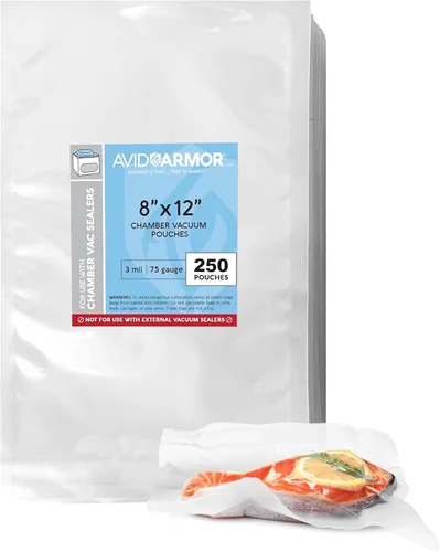 Avid Armor Bolsas selladoras al vacío de cámara, resistentes, sin BPA, bolsas de vacío precortadas para conservación de alimentos, almacenamiento en