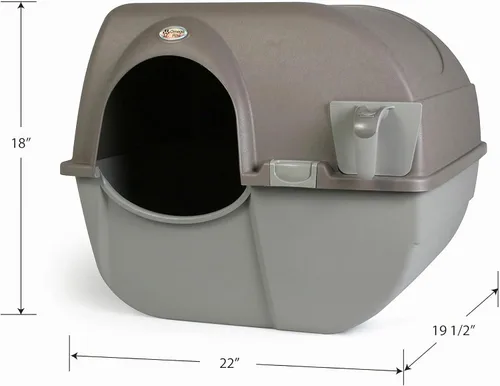 Miniatura 7 de Omega Paw Roll 'n Clean - Caja de arena autolimpiante, color marrón, grande
