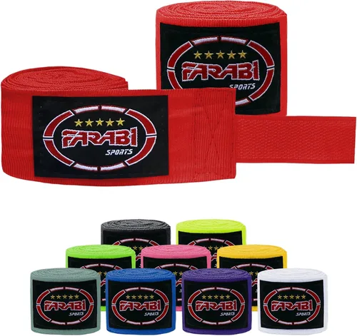 Miniatura 9 de FARABI - Vendas de mano de boxeo para niños, 8.2 ft, vendas de mano junior, envolturas de mano para boxeo, Muay Thai, MMA Boxeo, vendas de mano