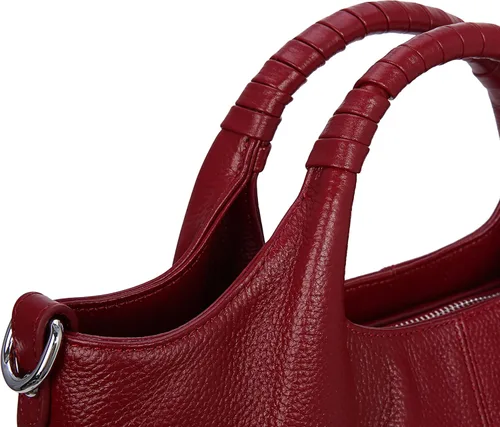 Miniatura 8 de Iswee Bolso bandolera de cuero genuino con asa superior para mujer