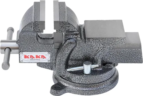 Miniatura 2 de KAKA INDUSTRIAL Prensas de banco de 3 pulgadas de ancho de mandíbula, apertura de mandíbula de 3.5 pulgadas, Base giratoria resistente