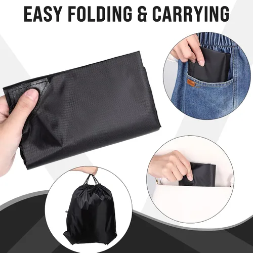 Miniatura 6 de 100 bolsas de cordón con cordón a granel, bolsas de almacenamiento para deportes, gimnasio, viajes, Negro, 16.5 inches in length and 13.4 inches in