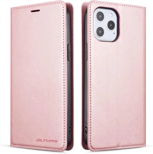 Miniatura 21 de QLTYPRI Funda para iPhone Air, Funda de piel sintética premium TPU parachoques con tarjetero Kickstand adsorción magnética oculta a prueba de golpes