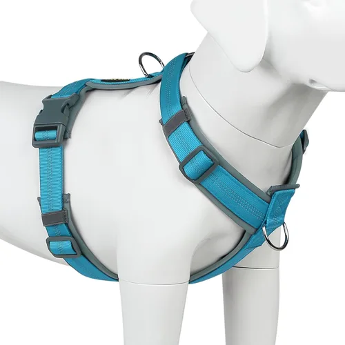 Miniatura 18 de Arnés para perro Plutus Pet sin tirón, arnés ajustable de nylon con acolchado suave, arnés para perro reflectante y resistente para perros pequeños