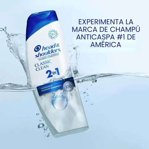 Miniatura 5 de Head & Shoulders Champú y acondicionador anticaspa, Classic Clean 2 en 1, 1% piritiona de zinc, control de escamas, limpieza profunda, cuidado