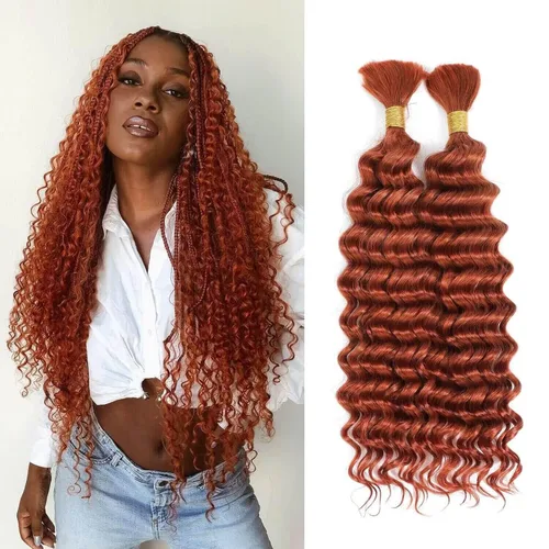 Miniatura 22 de Urbeauty Cabello Humano para Trenzar para Trenzas Boho Bob - Cabello Bohemio de Onda Profunda para Trenzar - Negro Azabache, 14 pulgadas Sin Nudos