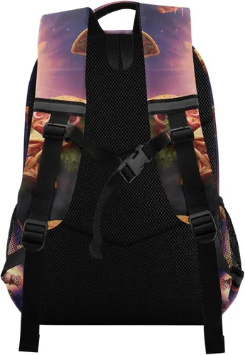 Miniatura 2 de Mochila de lobo galaxia púrpura para niños y niñas, bolsas de libros de escuela primaria con clip para el pecho 202A0536, 202A0047, Mochilas