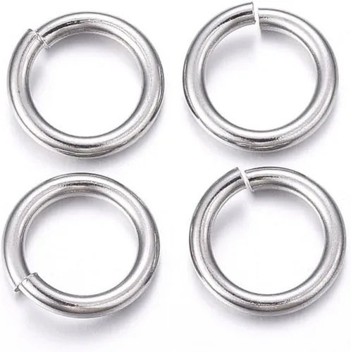 Miniatura 4 de HDSupplies 100 piezas - 4mm de argollas de acero inoxidable 304 de tono negro - Calibre 22 (espesor de 0.6mm)