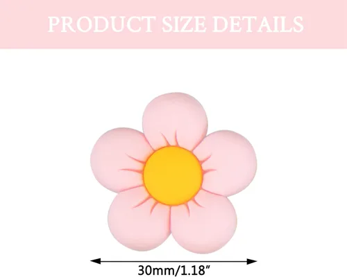 Miniatura 3 de Abalorios decorativos de flores, bonito regalo de margarita para niñas, niños, adolescentes, mujeres y adultos