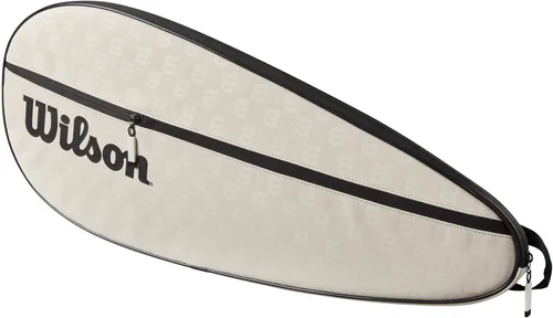 Wilson Funda para raqueta de tenis de alta calidad, capacidad para 1 raqueta, color crema