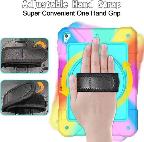 Miniatura 4 de LTROP Funda Protectora para iPad de 6ª/5ª Generación y iPad Air 2, Funda para iPad de 9.7 Pulgadas con Correa para el Hombro, Soporte