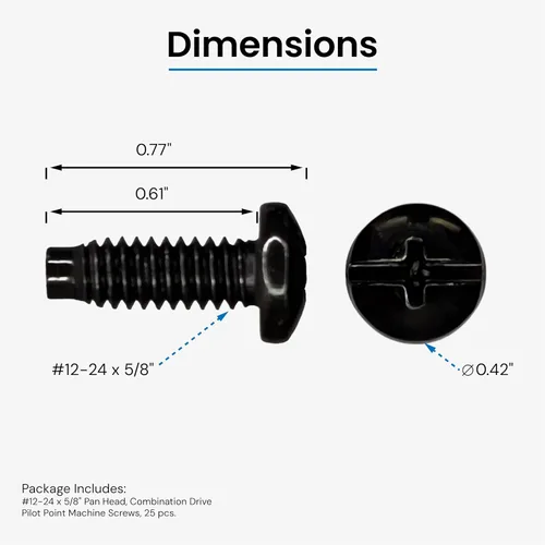 Miniatura 8 de ICC #12-24 Tornillos de montaje en rack, hardware para servidor EIA de 19 pulgadas y racks de red, negro, paquete de 25