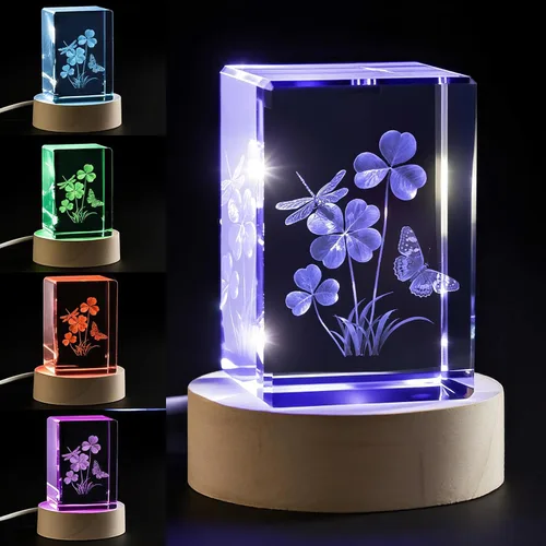 Miniatura 8 de Lámpara de cristal del árbol de la vida 3D, base de luz cambiante, regalos del árbol de la vida para mujeres, celta, Navidad, regalo de cumpleaños