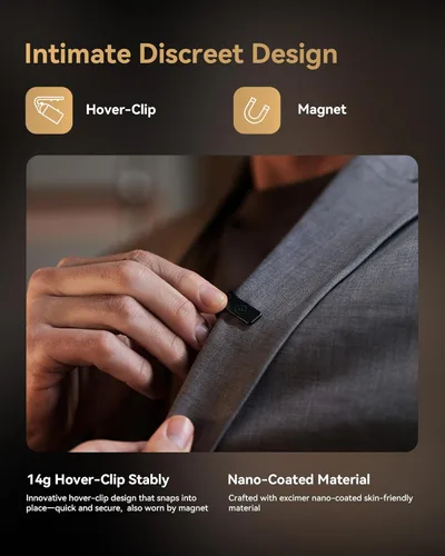 Miniatura 5 de Micrófono inalámbrico Hollyland Lark MAX 2 para iPhone/Cámara/Android, cancelación de ruido AI, audio de 32 bits de cadena completa, rango de 1115