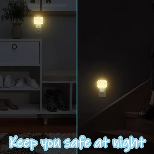 Miniatura 6 de Luz nocturna con luces vívidas de pared LED enchufable con sensor inteligente del anochecer al amanecer, para dormitorio, sala de estar, pasillo