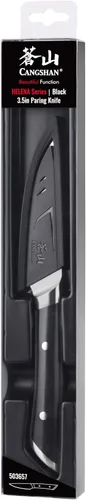 Miniatura 9 de Cangshan HELENA Series - Cuchillo de pelar forjado de acero alemán de 3.5 pulgadas con funda (negro)