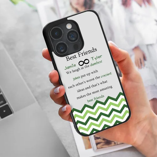 Miniatura 7 de Fundas de teléfono con nombre personalizado para mejores amigos iPhone 11 12 13 14 Pro Max Plus Mini X Xs Xr, Samsung Note 7 8 9 10 20 S21 S22 S23