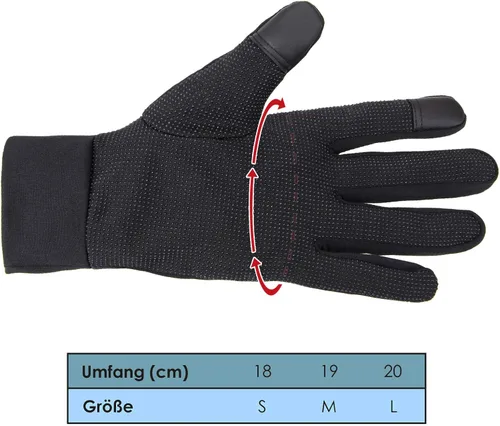 Miniatura 7 de ALPIDEX Guantes deportivos ligeros para hombre y mujer, guantes para pantalla táctil, forro delgado y cálido para invierno, ciclismo, ciclismo