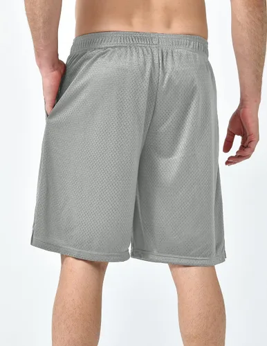 Miniatura 4 de Liberty Pro Paquete de 5 pantalones cortos deportivos para hombre, pantalones cortos de baloncesto de malla de 9 pulgadas para hombre, pantalones