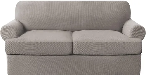 Miniatura 12 de Fundas elásticas para sofá de gama alta con fundas de cojín de asiento en T separadas, fundas de sofá jacquard de elastano, protector de muebles