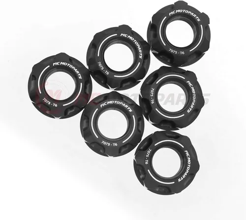Miniatura 2 de MC MOTOPARTS Juego de tuercas de piñón trasero de carreras compatible con MT-07 MT-09/SP XSR 700 XSR 900 MT-09 Tracer FZ09 (negro)