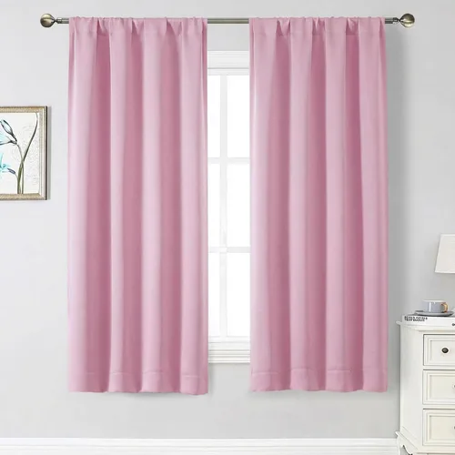 Miniatura 109 de Cortinas opacas para dormitorio, sala de estar, juego de 2 paneles de 54 pulgadas de largo, cortinas de oscurecimiento de habitación con aislamiento