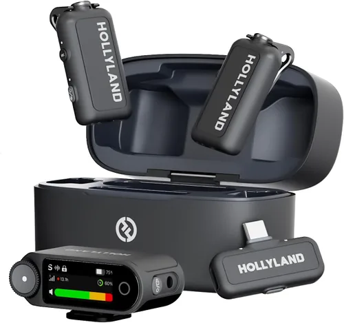 Miniatura 10 de Hollyland Lark MAX 2 Micrófono inalámbrico para iPhone/cámara/Android, cancelación de ruido AI, monitoreo inalámbrico, audio de cadena completa