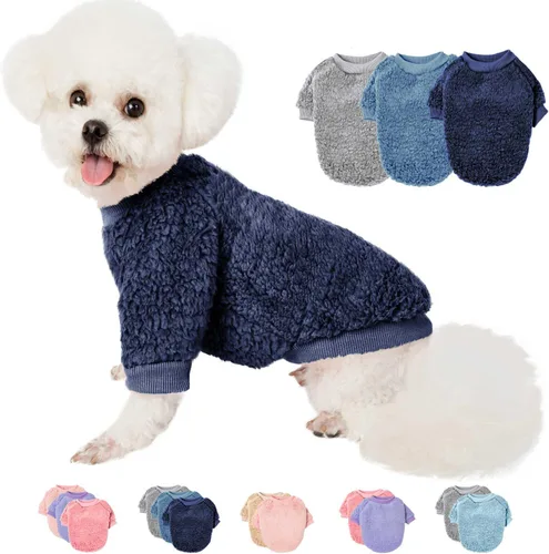 Miniatura 7 de Suéteres para perros, ropa, abrigo para perros pequeños, niño o niña, gato, cachorro, abrigo, sudaderas suaves, cálidas y esponjosas, chaqueta