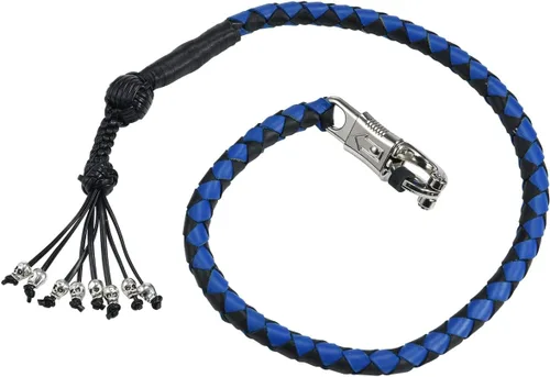 Miniatura 16 de Biker Whip - Látigo para motocicleta de 36 pulgadas, accesorios de manillar para motocicleta, látigos trenzados de cuero genuino para motocicletas