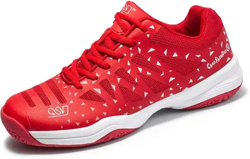 Jakcuz Zapatos de tenis de bádminton para hombres y mujeres, zapatos de raqueta, tenis de voleibol para entrenamiento de cancha en interiores y