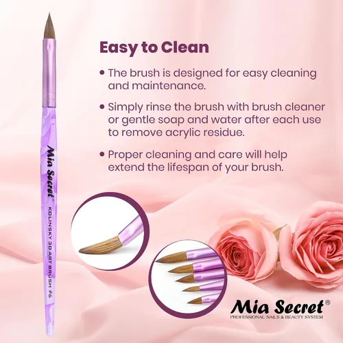 Miniatura 6 de Cepillos de uñas con pelo de ardilla Kolinsky de Mia Secret Store