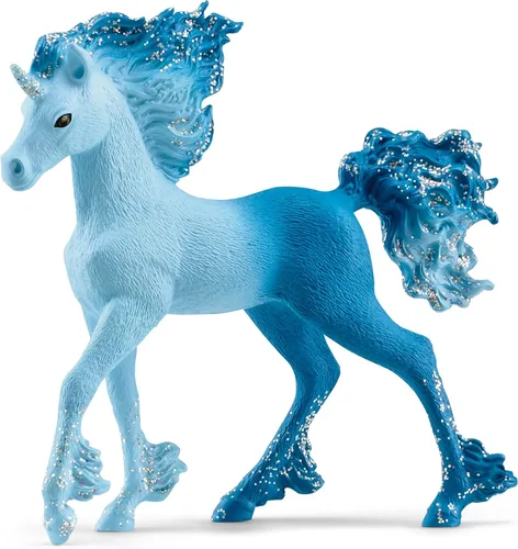 Schleich bayala Elementa Water Flame Baby Unicorn Toy para niñas y niños - Figura de caballo de fantasía para niños a partir de 5 años