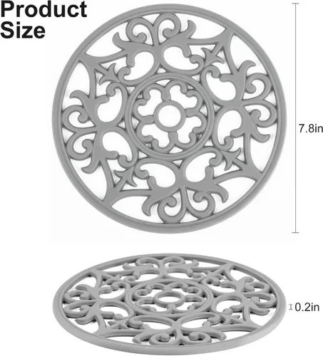 Miniatura 2 de Salvamanteles de silicona, salvamanteles modernos para platos, salvamanteles antideslizantes para ollas y sartenes, soporte de silicona para mesa