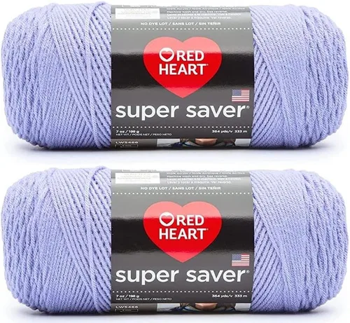 Red Heart Super Saver - Hilo de jazmín claro Red Heart Super Saver - Paquete de 2 unidades de 7 onzas / 6.98 oz - Acrílico - 4 medianos (peinado) -