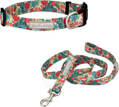 Miniatura 9 de Lucky Love Dog - Collar de perro ajustable con hebilla de fácil clic para los grandes, duradero y cómodo para perros machos y hembras, collar