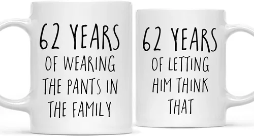 Miniatura 48 de Andaz Press Divertida taza de café de 11 onzas para parejas, regalo de broma para el primer aniversario de boda, 1 año de usar los pantalones