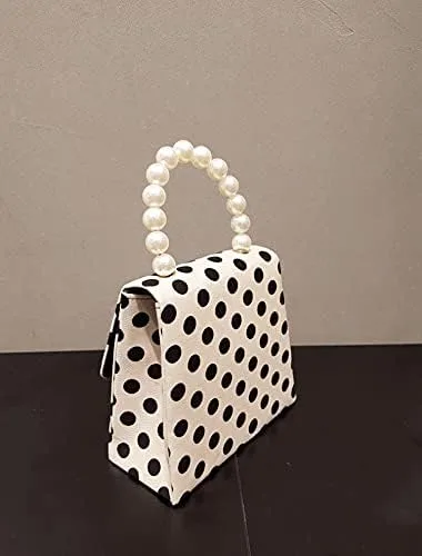 Miniatura 4 de Bolso de mano de lunares para mujer, bolso cruzado con asa superior