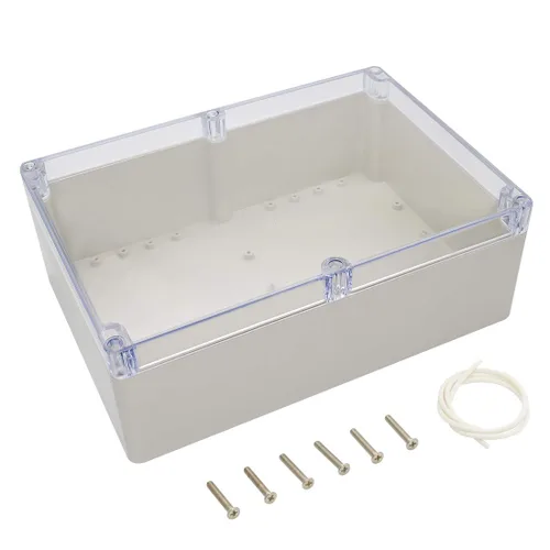 Miniatura 11 de LeMotech Caja de conexiones de plástico ABS a prueba de polvo, impermeable, IP65, caja de recinto eléctrico universal para proyectos, color gris