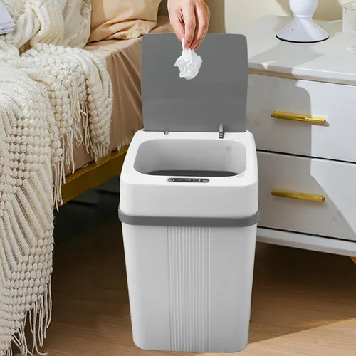 Miniatura 5 de Bote de basura con sensor inteligente, sensor de movimiento automático con carga USB, para dormitorio, baño, cocina, oficina