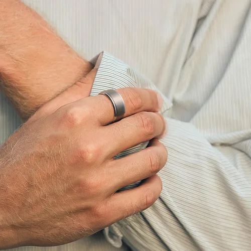 Miniatura 4 de King Will - Anillo de tungsteno básico para hombre, de 1564, 932, 516, 2364 y 2564 de pulgada, con acabado cepillado mate, ideal como anillo
