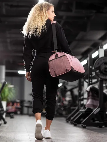 Miniatura 5 de Bolsa de gimnasio V1 para hombres y mujeres con compartimento para zapatos y artículos húmedos, bolsa de lona para viajes, deportes, fitness
