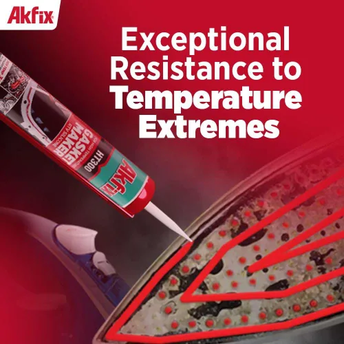 Miniatura 4 de Akfix HT300 - Fabricante de juntas de silicona de alta temperatura (2 x 10.1 onzas líquidas), sellador de juntas RTV rojo, sellador de silicona