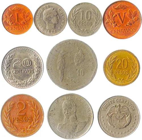 Miniatura 25 de Malta 10 Monedas Mixtas Moneda Maltesa Mils Céntimos Desde 1972