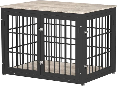 Miniatura 25 de rehomerance Mueble de jaula de perro resistente de 26 pulgadas para perros pequeños, mesa auxiliar decorativa para casa de mascotas, muebles