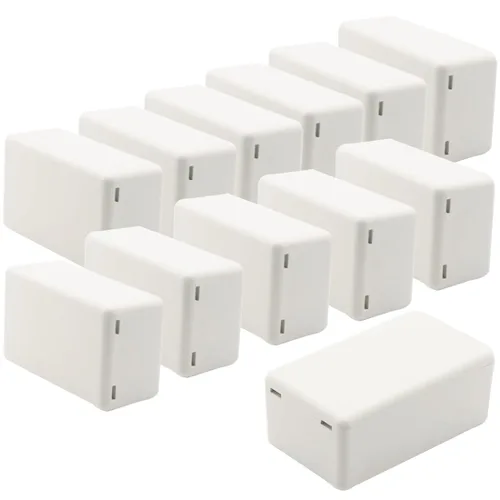 Miniatura 21 de Zulkit 12 cajas de proyecto de plástico ABS para proyectos eléctricos, caja de conexiones pequeña, color blanco, 2.17 x 1.28 x 0.79 pulgadas
