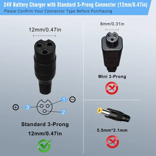 Miniatura 2 de Cargador Razor para ciclomotor eléctrico Razor MX350 Dirt Bike E100 E175 E200 E200S E300 E300S E500 Pocket Mod Sports Mod y Dirt Quad Reemplazo