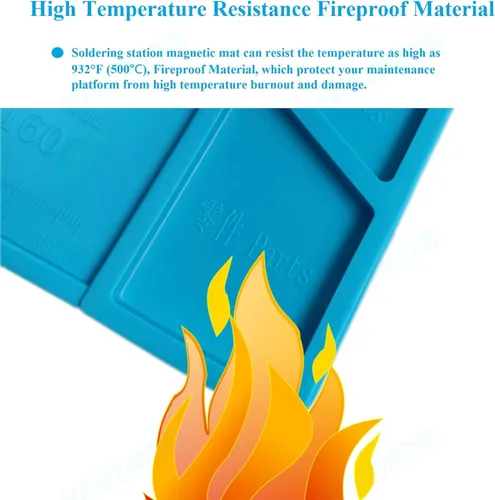 Miniatura 4 de WWZMDiB Alfombrilla de soldadura de silicona resistente al calor 932°F (S-130【30 x 20cm / 11.8 x 7.9”】)